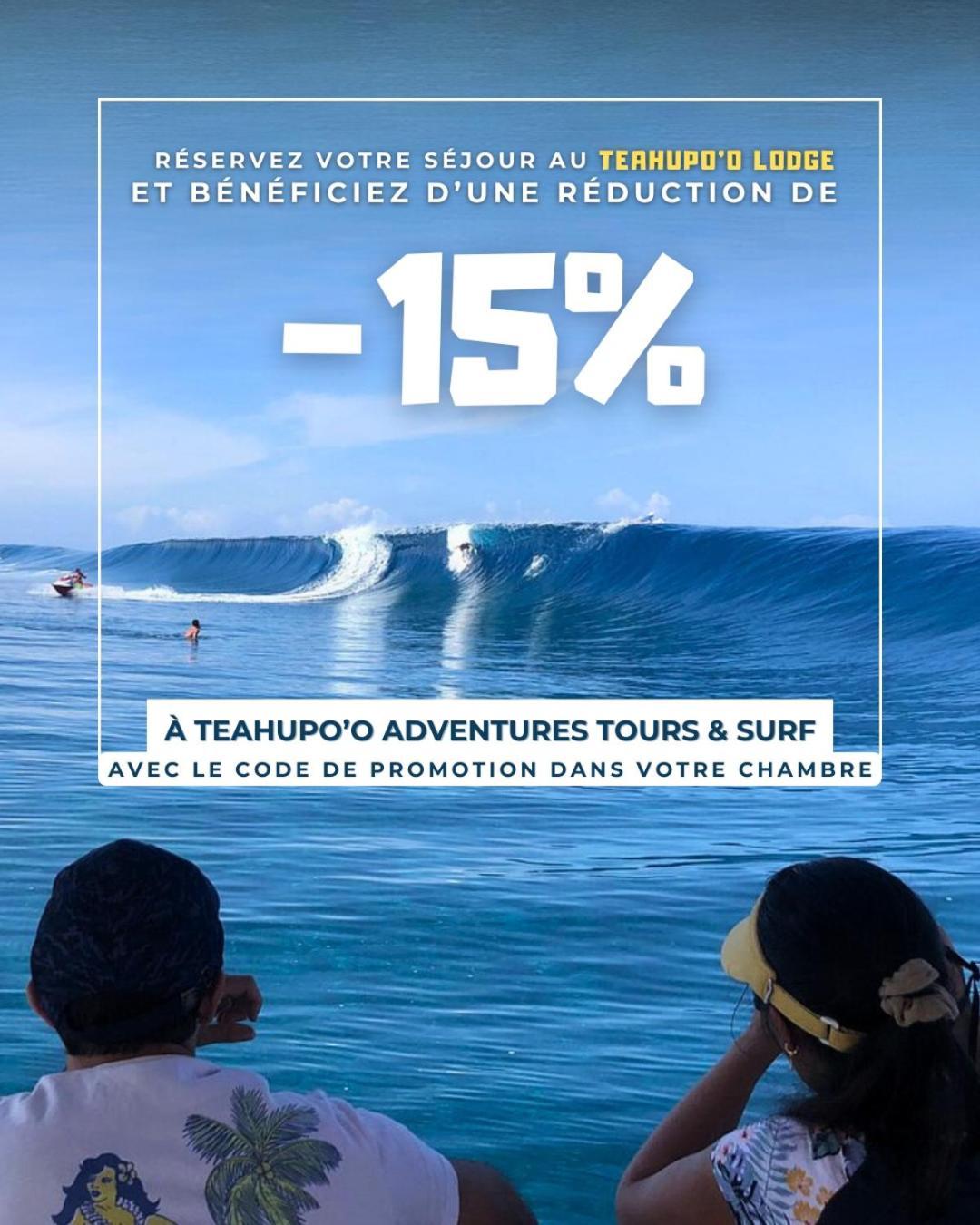 Teahupo'O Lodge, Fare Raepu'U, L'Aventure Du Bout De L'Ile En Famille Ou Entre Amis Teahupoo Exteriér fotografie